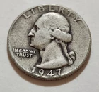 1947 Washington Quarter • 90% Silver • Circulated • X146