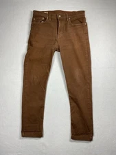 American Giant Jeans Men’s 32x30 Brown Canvas Roughneck Pants Straight Slim USA