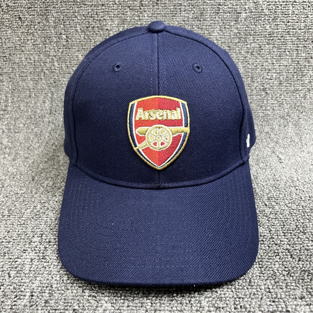 Arsenal FC '47 Brand MVP Adjustable Hat Navy Blue EPL Soccer Cap Strapback