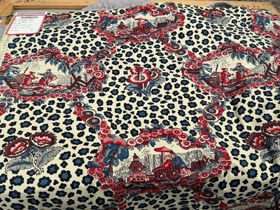 Brunschwig & Fils Chinese Leopard Blue/Red    1ydx36''