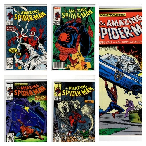 AMAZING SPIDER-MAN #302–306 1988 MARVEL AVG NM 9.4 5 BOOK LOT 3 KEYS!
