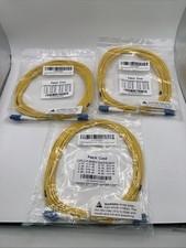 5M Meter LC UPC to LC UPC Duplex 9/125 Single Mode Fiber Optic Patch Cable X 3