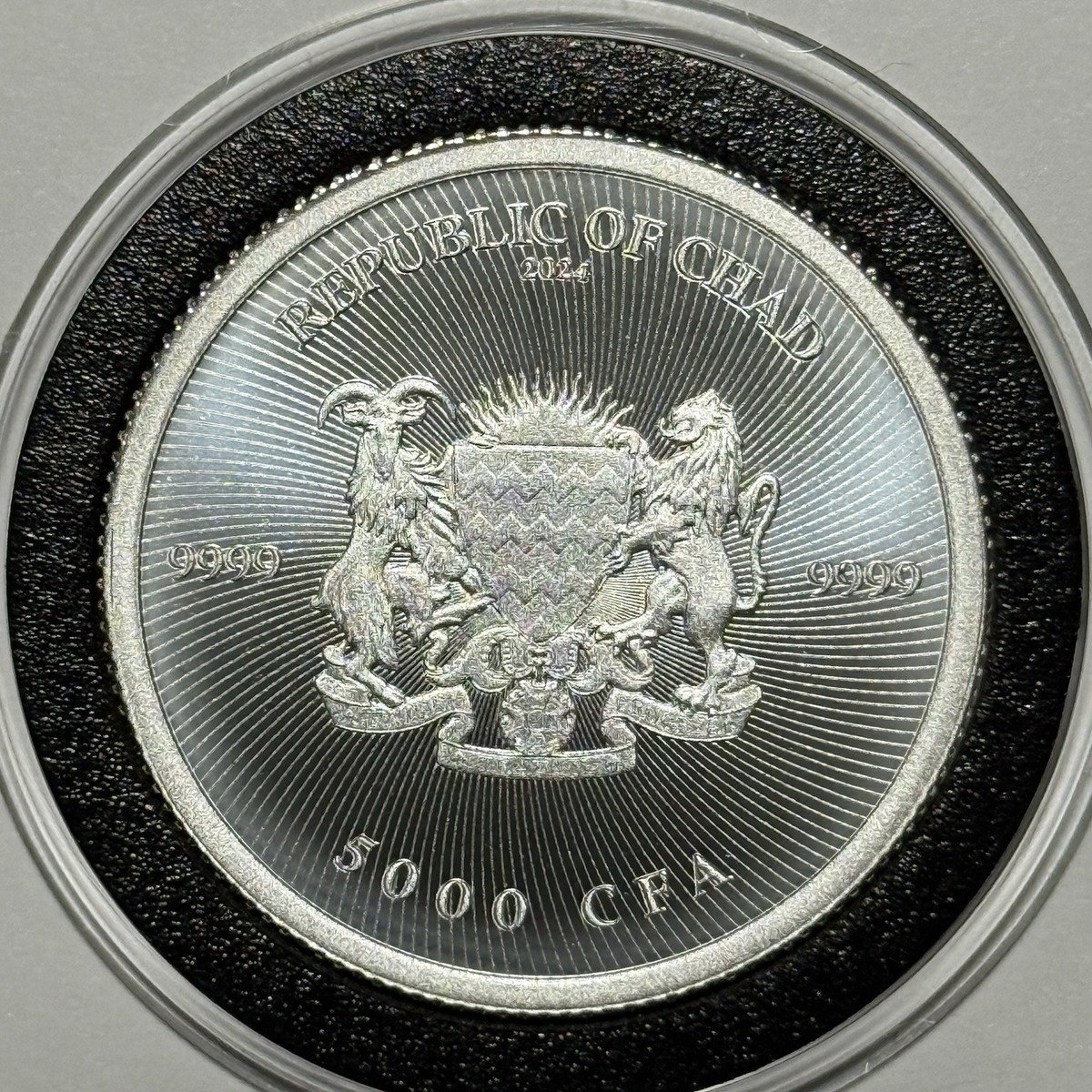 Cannabis Weed Leaf Republic Chad Collector Coin 1 Troy Oz .999