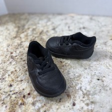 Nike Air Force 1 Crib Triple Black Infant Sneakers CK2201-001 Size 4C