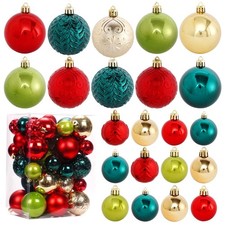 Christmas Tree Ornaments, 40pcs Christmas Ball Ornaments Set Shatterproof Chr...