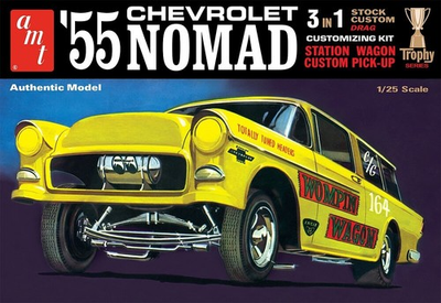 #ad AMT 1 25 1955 Chevy Nomad 3in1 Custom Plastic Model Kit $38.99
