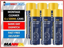 6 x Mannol - Montage Brake Cleaner Clutch Aerosol Spray Degreaser 500ml 9670 NEW