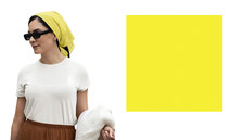 XL BIG OVERSIZE 27"LIGHT YELLOW BANDANA Scarf Head Hair Neck Band Skull Wrap