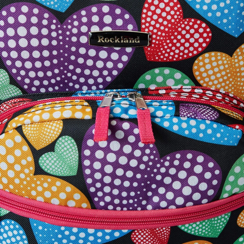 Mochila con ruedas Rockland de doble asa, NEWHEART, 17 pulgadas Foto 4 de 4