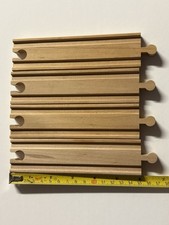 Vintage Brio Wooden Train 4 Pieces of 7 Inch Straight Track