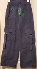 Wild Fable Women's Mid-Rise Wide Leg Pull-On Cargo Pants Gray Size XXS - NWT