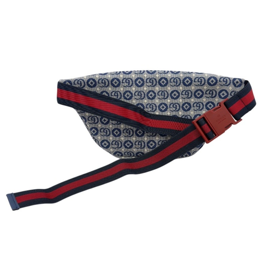 GUCCI Children Star Logo Waist Pouch Blue Canvas Used Women Bag thumbnail 2