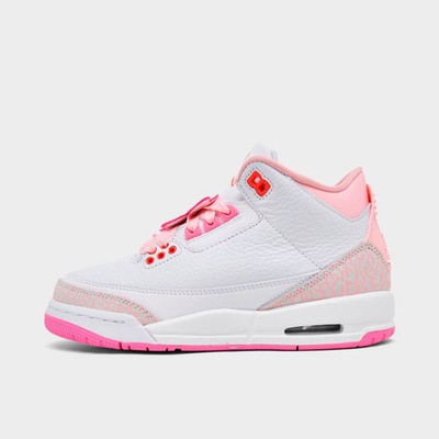 GS Air Jordan Retro 3 Pearl Pink/Hyper Orange/Pink Bloom II0599 600