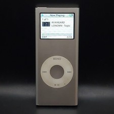 Apple iPod Nano 2nd Generation Silver 2GB A1199 Tested & Working *Battery Weak*