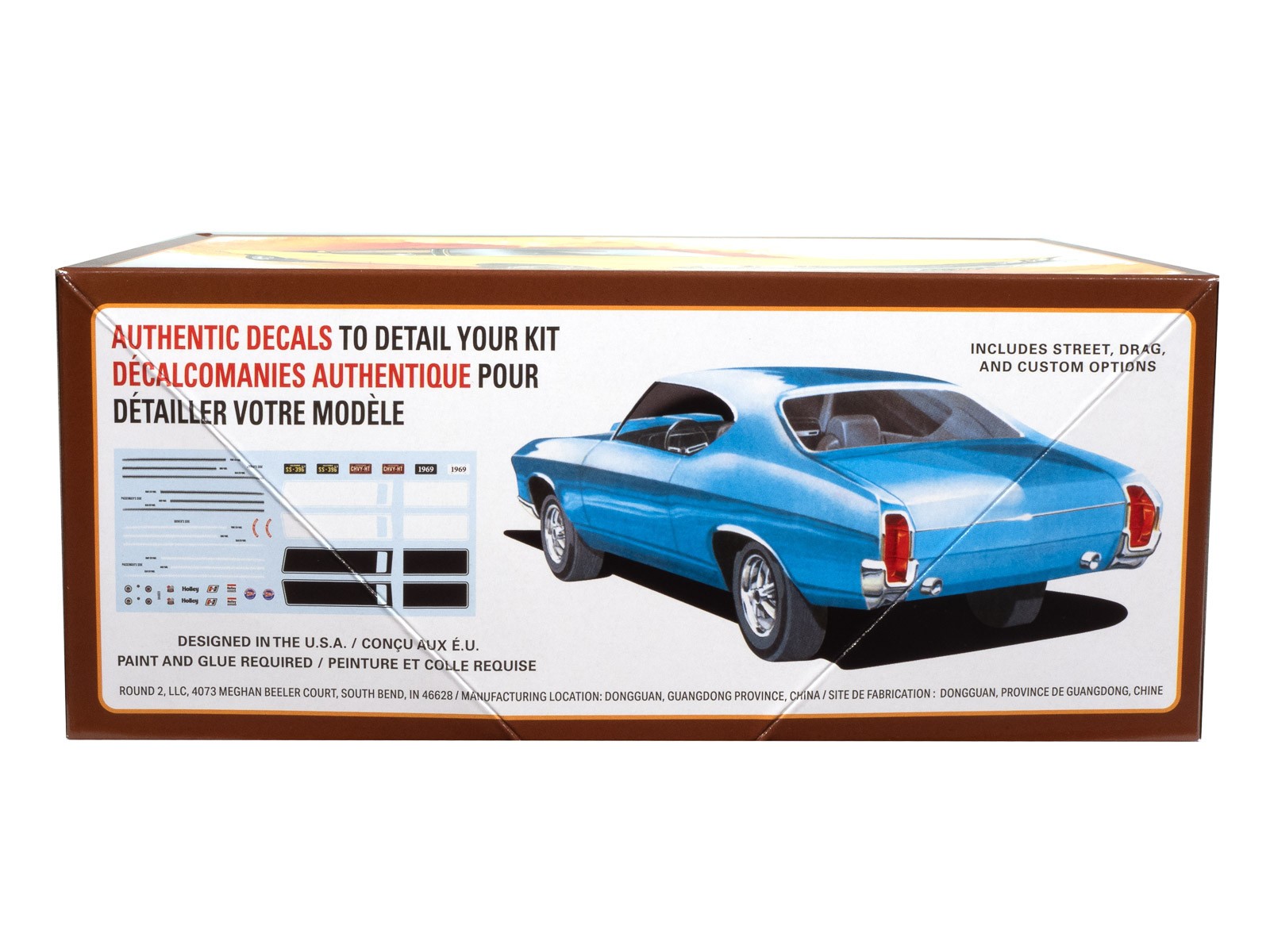 AMT 1969 Chevy Chevelle SS 396 Hardtop 1:25 Scale Plastic Model Car Kit 1519