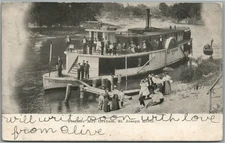 STEAMER MAY GRAHAM SHIP ST.JOSEPH RIVER MI or IND ANTIQUE PRIVATE MAIL POSTCARD