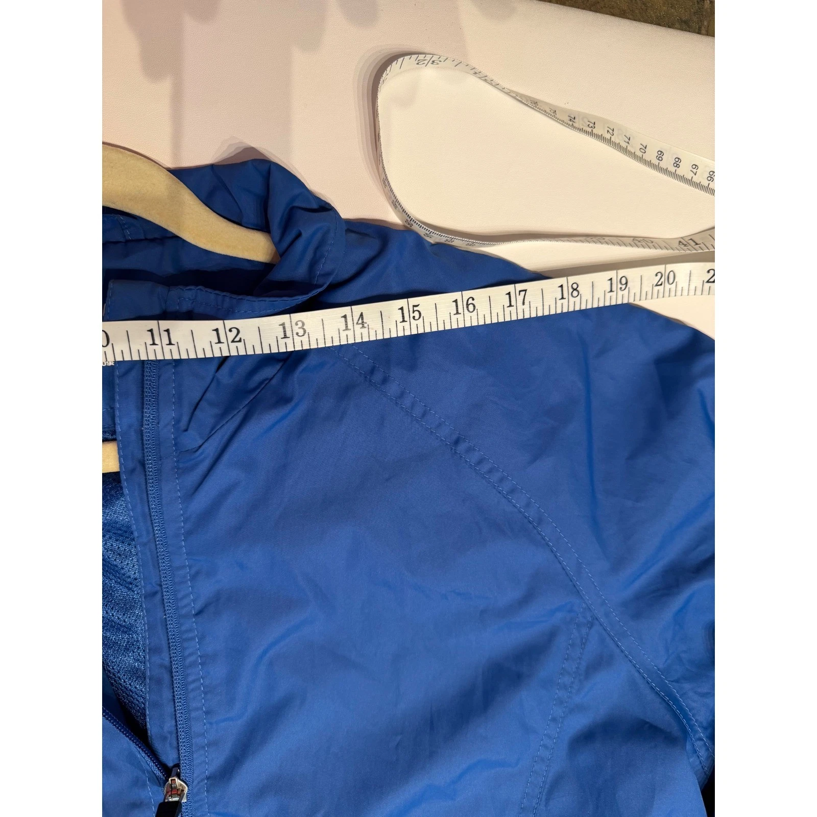 BCG Blue Full Zip Windbreaker Jacket Mens XL Mesh Lined Lightweight Activewear - product detail image 7