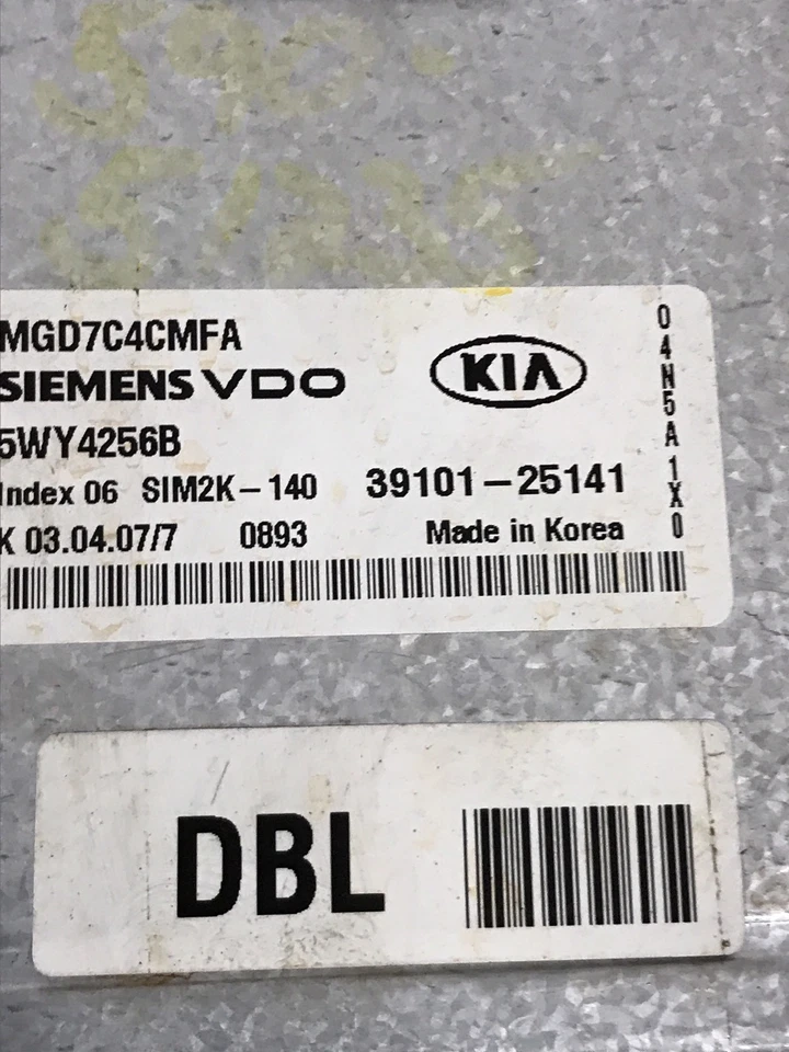 2008, 2007, 2006 Kia Optima, модуль управления двигателем Magentis, ECM, 39101-25141, OEM - Изображение 3 из 4