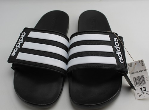 Adidas Slides Black Shower Shoes Size 
