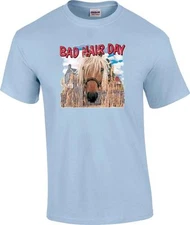 Funny Bad Hair Day Cowgirl Horse T-Shirt