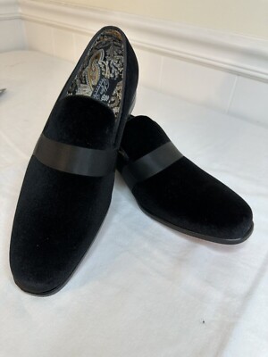 After Midnight Velvet Slip On Dress Loafers Shoes Black Size