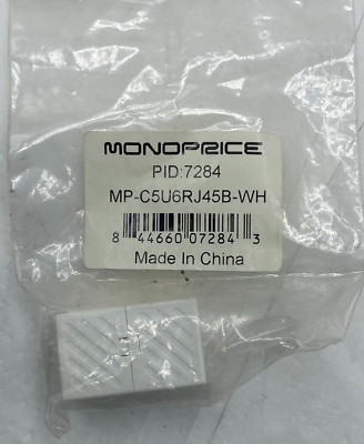MONOPRICE MP-C5U6RJ45B-WH PID:7284 CAT.5E INLINE COUPLE WHITE 