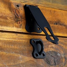 Heavy Duty BLACK Door Latch Hasp and Staple Clasp Padlock for Shed Cabinet Metal