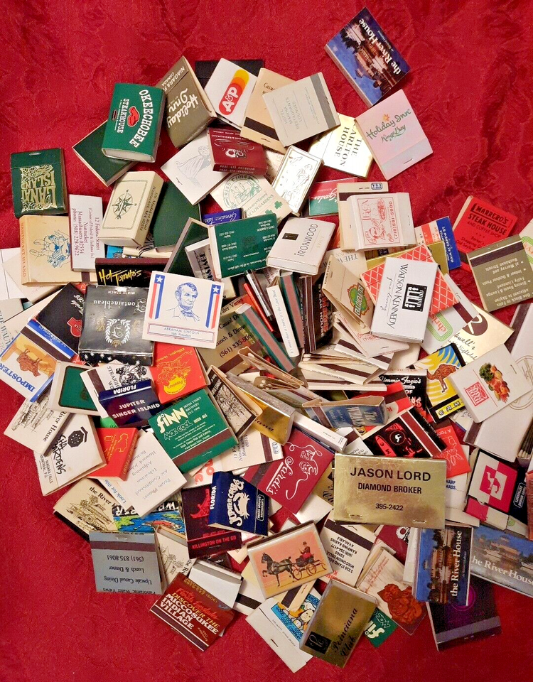 Huge Vintage Lot of Matchbooks Matches Match Boxes Most Unstruck 4 lbs