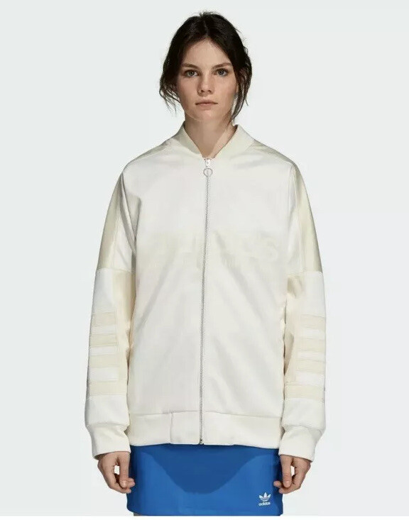 $150 Adidas Originals Track Jacket Women's Size MEDIUM Chalk White