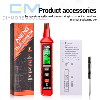 ANENG GN403 Thermometer Digital Mini Temperature Humidity Hygrometer Meter  / 