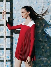 VALENTINO Pleated wool and silk-blend crepe mini dress