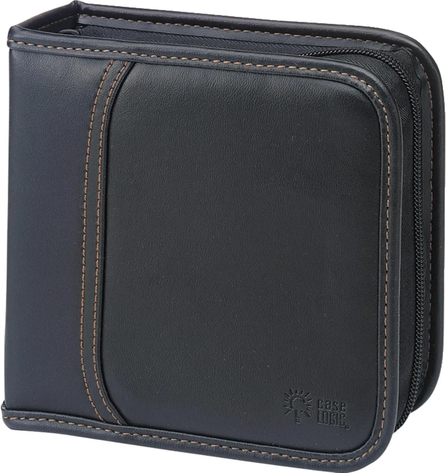 Case Logic KSW-32 Koskin CD Wallet-Holds 32 Discs - Notes - Faux Leather (Black) - Image 2 of 3