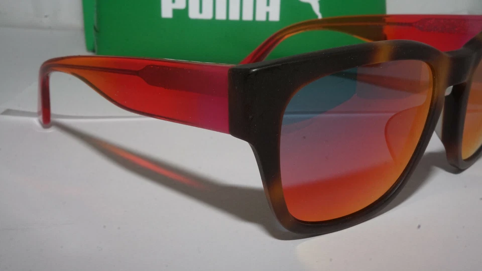 PUMA новый солнцезащитные очки Гавана красный огонь зеркало Bo Kaap PU0039SA 002 53 19 140 - Изображение 2 из 4