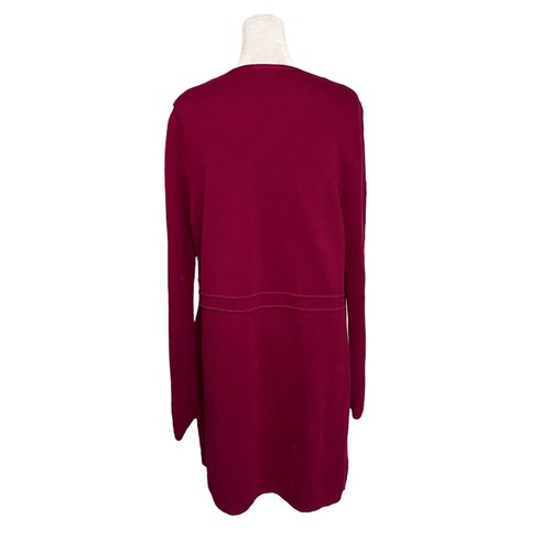Talbots Berry Pink Open Front Modal Cardigan Sweater Size Medium - Picture 6 of 9