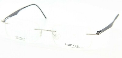 NEW BIOEYES X5 COL. 125 SILVER BLACK AUTHENTIC RX EYEGLASSES FRAME 52-17