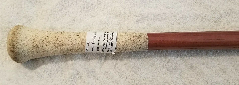 JHOULYS CHACIN AUTOGRAPH GAME USED BAT COLORADO ROCKIES / BREWERS JSA COA - Image 4 of 4