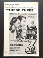 These Three Original Pressbook (1936) - 4 Pages - 11" x 17"  EX+
