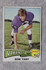 1975 TOPPS FOOTBALL #433 RON YARY MINNESOTA VIKINGS LOW GRADE- VINTAGE FOOTBALL