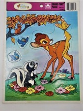 Vintage Golden Walt Disney Babies Bambi Collection Frame-Tray 12 Piece Puzzle