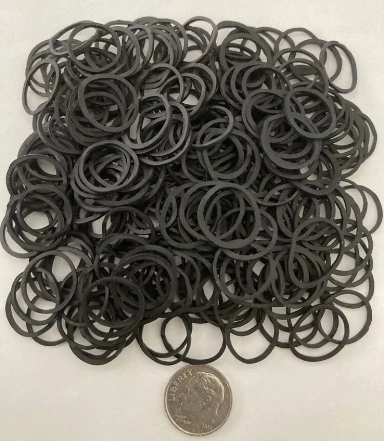 50 PCS SMALL BLACK RUBBER BANDS