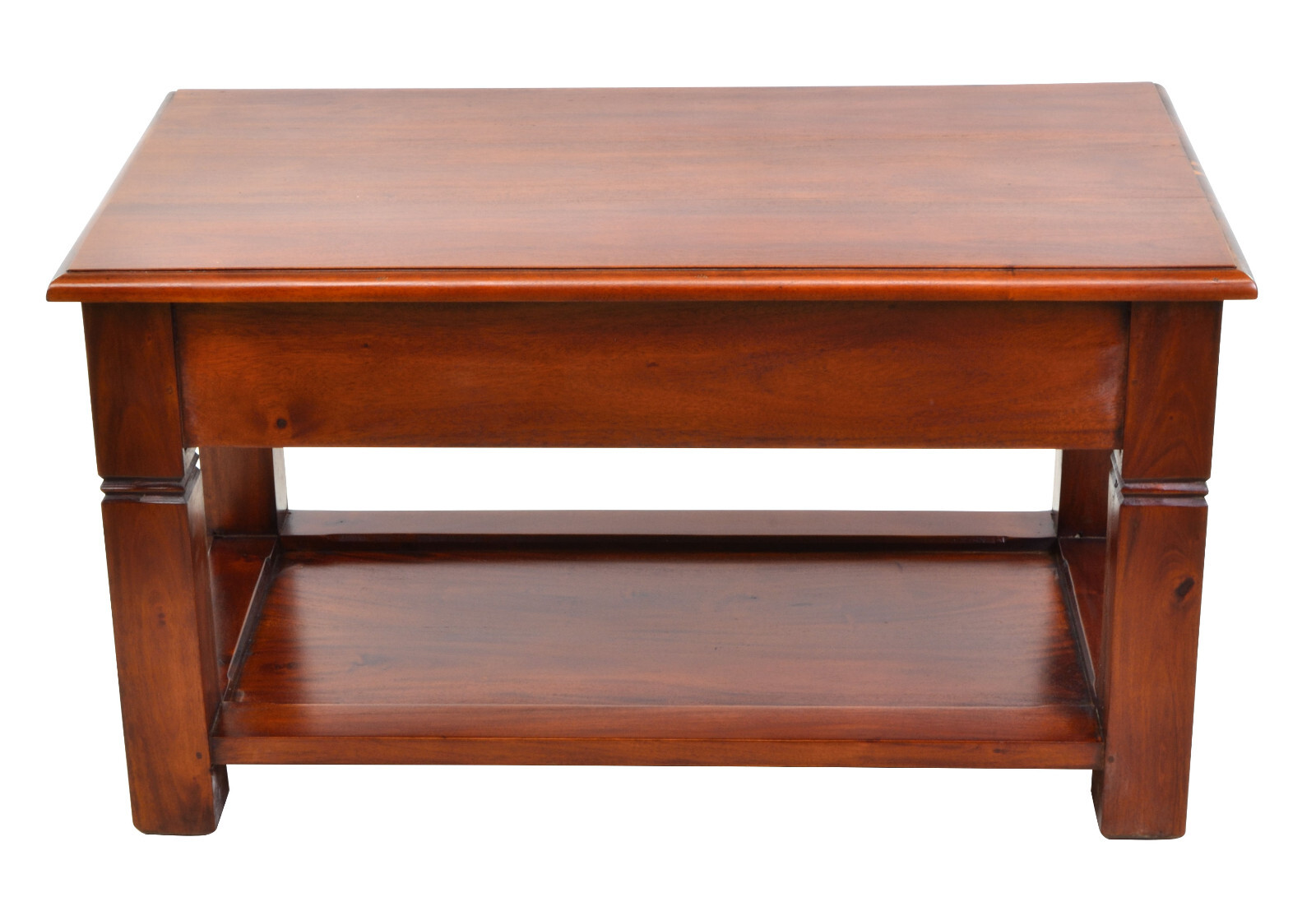 Mahogany solid wood coffee table rectangle Polished Upcycle Furniture