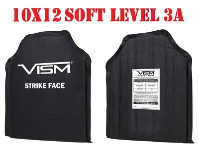 VISM Ballistic UHMWPE level IIIA Soft Panel 10x12 Shooter Cut Bullet Proof Plate