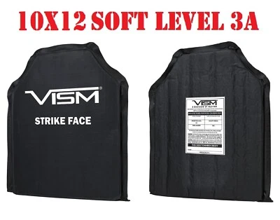 NCSTAR VISM Ballistic UHMWPE level IIIA Soft Panel 10x12 Shooter Cut Bullet Proof Plate