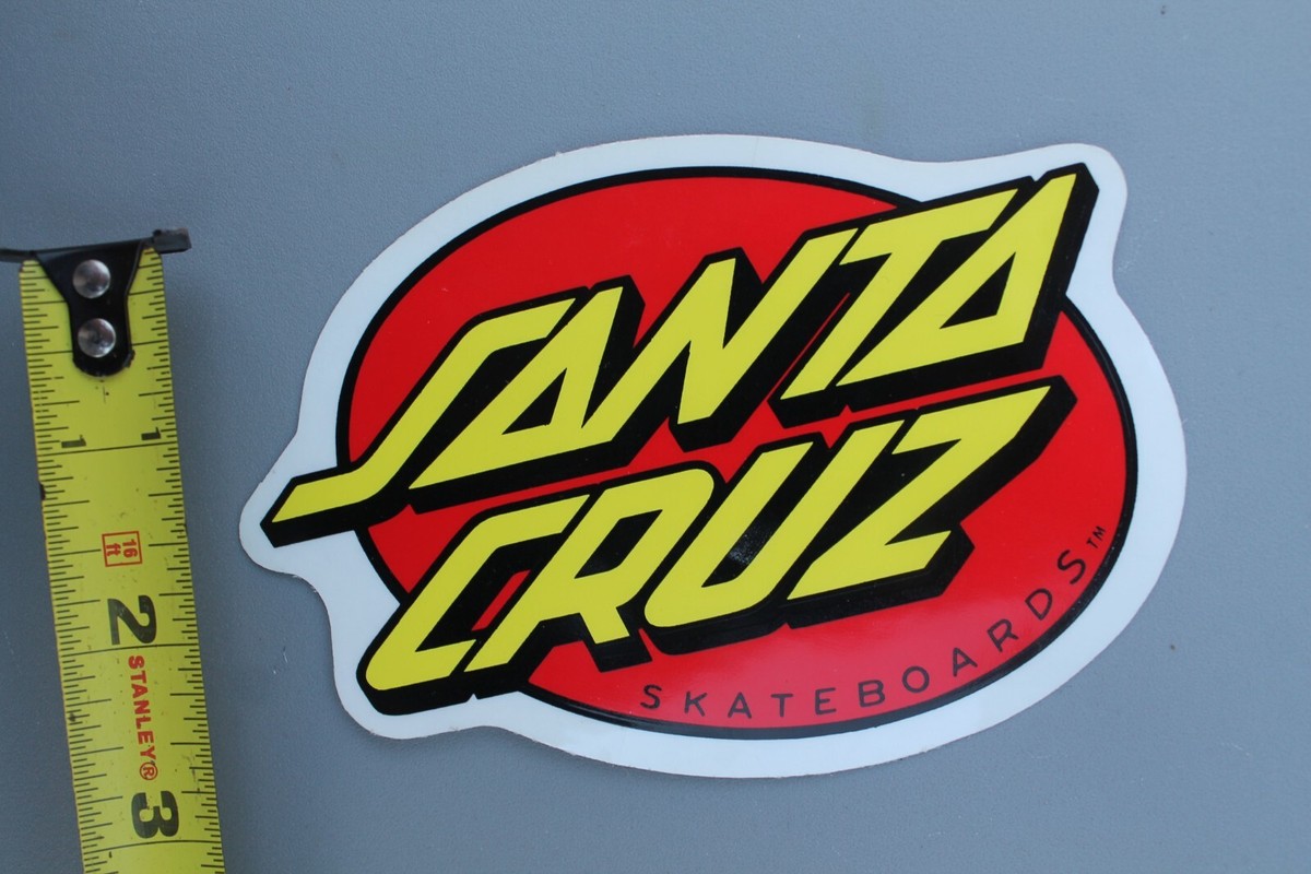 SANTA CRUZ Skateboards Red Yellow Original 80's GB Vintage