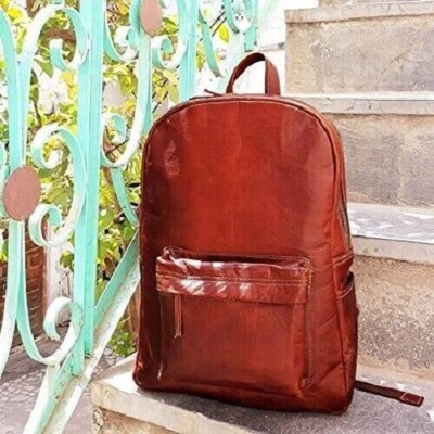 Real Leather Backpack Laptop Bag for Men Women Daypack  display picture 1