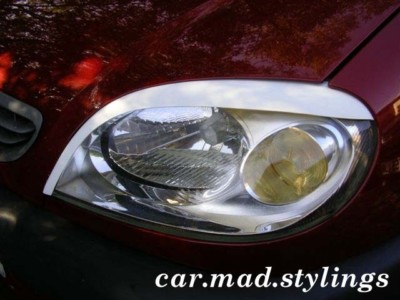 Schwarze Kunststoff Augenbrauen passend für Citroen Saxo MK2/Augenlider/Kit/Licht/Augenbrauen/VTR 