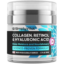 SimplyVital Collagen, Retinol  Hyaluronic Acid Cream - Anti-Aging Face