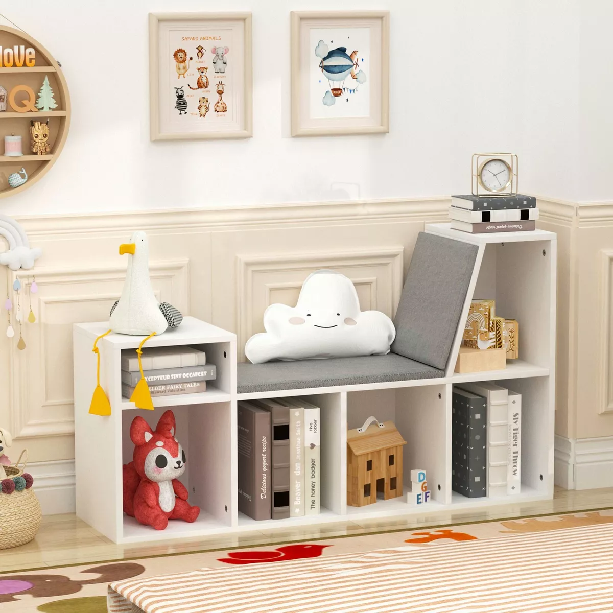 Corner bookshelf cheap for kids