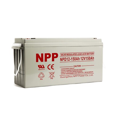 NPD12-150Ah 12V 150Ah AGM Deep Cycle Rechargeable Sealed Lead Acid Battery