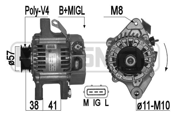 Messmer Lichtmaschine Generator 70A 14V FüR Toyota Yaris Verso 1.3 1.5 1.4-image
